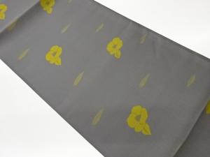 椿模様織出し全通袋帯